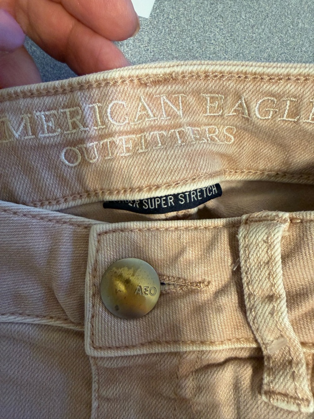 American Eagle Outfitters Blush Pink Super Stretch crop Jeggings - Picture 2 of 11